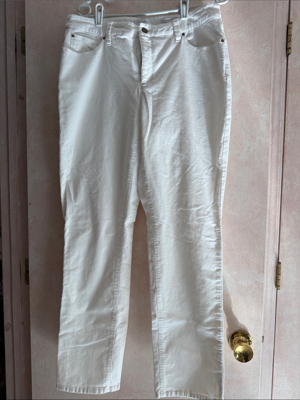 Charter Club White Straight Leg Pants